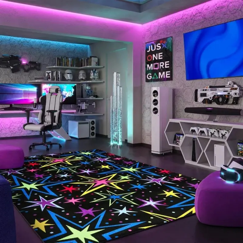 Gaming Console Room - Коврик VIKAMA Gaming Star Area Rug,