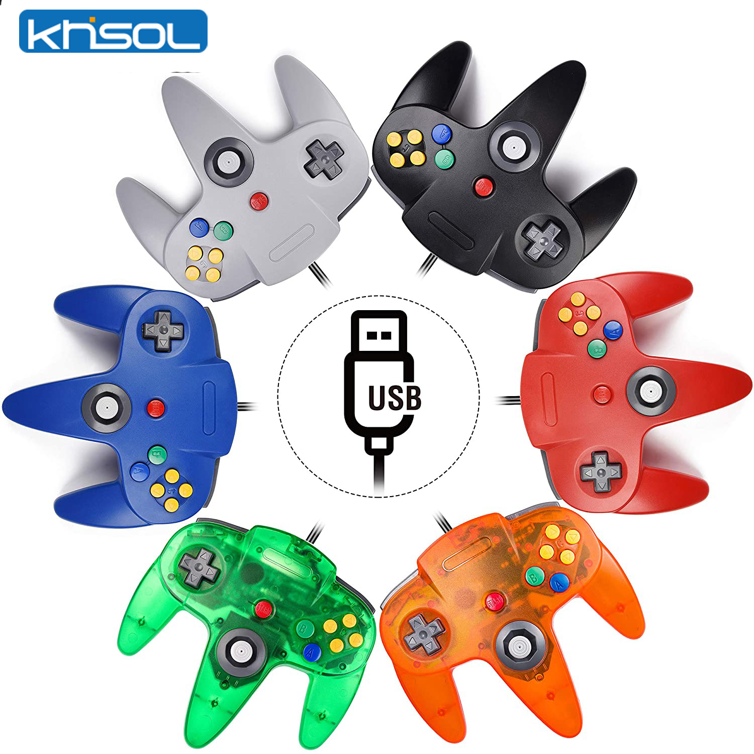 Gaming Console Windows - Контроллер N64, классический USB-проводной пульт дистанционного