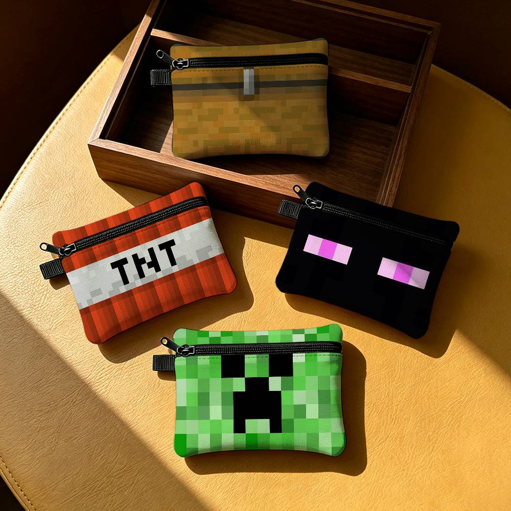 Gaming Console Minecraft - Водонепроницаемый кошелек для монет с молнией,