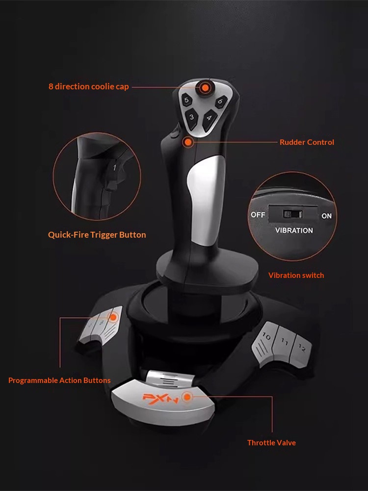 PXN F16 Симуляторный джойстик  – обзор и цена Flight Joystick Sim